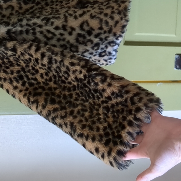 Leopard Jacket American Eagle M Statement Teddy Streetwear Sherpa Faux Fur Grung - Picture 3 of 11